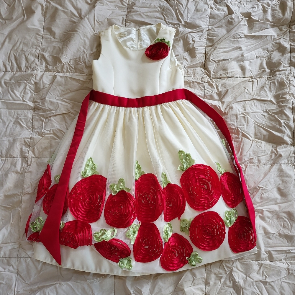 American Princess white floral dress size 10